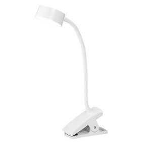 Office Cylinder Clip Wit klemlamp Van Ledvance - Levereras med 1m USB sladd som du kan koppla till en transformator, laptop eller dator f&ouml;r att lampan ska f&aring; el.