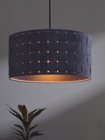 Felt Weaving Ø38 Donkergrijs hanglamp Van Ledvance - Dekorativ pendel med sk&auml;rm gjord av fl&auml;tad filt vilket ger en fin och varm ljusspridning i rummet.