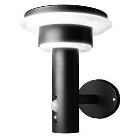 Double Circle Sensor Zwart solarlamp Van Ledvance - De ingebouwde PIR-bewegingssensor en daglichtsensor zorgen ervoor dat de lamp automatisch aangaat als er beweging is in het donker.