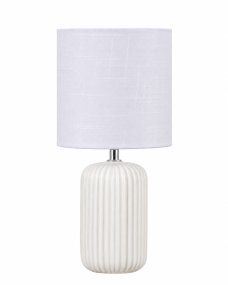 Palizzo 33cm Wit tafellamp Van Nordic Lighting - Wordt geleverd met een wit kunststof snoer van 1,8 m met schakelaar en stekker.