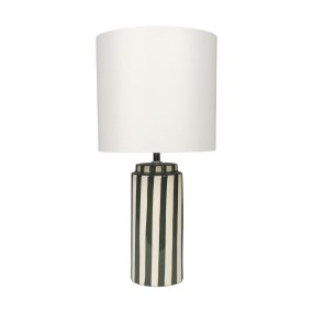 Faro 50cm Groen/wit Van Nordic Lighting - Faro is een stijlvolle tafellamp die een klassieke vorm combineert met een grafische uitstraling.