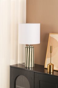 Faro 50cm Groen/wit Van Nordic Lighting - Faro is een stijlvolle tafellamp die een klassieke vorm combineert met een grafische uitstraling.