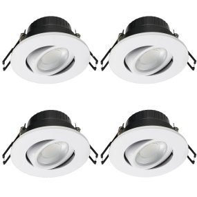 Cheapy 4CCT 4 Stuks Wit Van Designlight - Met de instelbare kleurtemperatuur (CCT) via een DIP-schakelaar kunt u het licht aanpassen van een zachte, warme gloed van 2700K tot een meer verkwikkend, koel licht van 6000K.