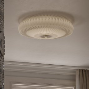 Pompom Ø57 Wit Van CO Bankeryd - De lamp geeft een zacht, algemeen licht of een diffuse, sfeervolle gloed wanneer hij gedimd wordt.