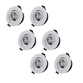 D-007 Downlight 2700K 6 Stuks Wit Van Designlight - D-007 is een serie downlights met een gecombineerde lens en reflector voor optimale lichtverdeling/beeldvorming.