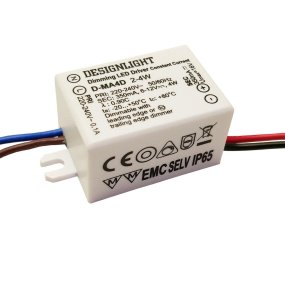 D-MA4D dimbare driver Van Designlight - Een 4W-driver in een minimalistisch ontwerp, uitstekend geschikt voor installatie in een A/B- of ROT-doos, of voor montage met schroeven aan de buitenkant.