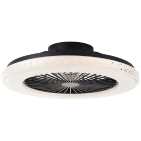 Badria Ø50 Zwart Van Brilliant - De ventilatorsnelheid is eenvoudig te regelen via de afstandsbediening en de praktische omkeerfunctie zorgt ervoor dat de ventilator het hele jaar door gebruikt kan worden, voor verkoelende luchtcirculatie in de zomer en om warme lucht effectiever te verspreiden in de winter.