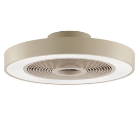 Catania Ø48 Beige Van Brilliant - In de zomer cre&euml;ert de ventilator een verkoelend briesje, terwijl de omgekeerde winterfunctie helpt om de warme lucht gelijkmatig in de kamer te verdelen voor meer comfort en energie-effici&euml;ntie.