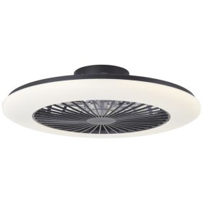 Salerno Ø58 Zwart Van Brilliant - In de zomer zorgt de ventilator voor een verkoelend briesje, terwijl hij in de winter helpt om de warme lucht in de kamer te circuleren voor meer comfort en energie-effici&euml;ntie.