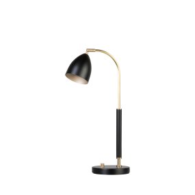 Deluxe 50cm Zwart bureaulamp Van Belid - De lamp geeft een aangenaam licht en heeft een verstelbare spot en een dimmer om de helderheid naar wens aan te passen.