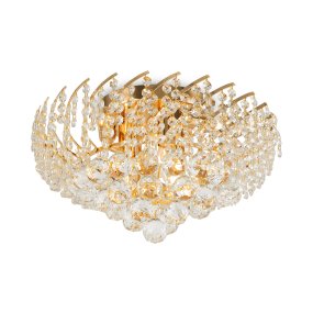 Karolina Ø40 Goud kristal Van Maytoni - Karolina is een prachtige plafondlamp van kristal en de ultieme keuze voor iedereen die zijn huis een gevoel van luxe en elegantie wil geven.