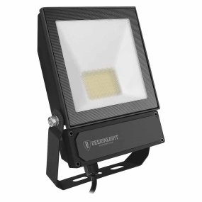 Elly schijnwerper 50W Zwart Van Designlight - Met een vermogen van 50 W levert de armatuur een lichtstroom van circa 5000-5500 lumen, wat overeenkomt met een rendement van circa 100 lm/W.