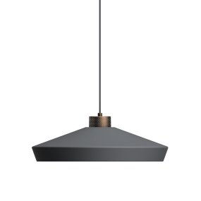 Edge Ø50 Grafiet hanglamp Van Herstal - Met een diameter van 17 cm en een hoogte van 50 cm is dit een indrukwekkend detail in uw kamer.