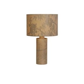 Isla 48cm Natuur tafellamp Van Searchlight - De lamp is perfect als decoratieve verlichting in de woonkamer, slaapkamer of hal en wordt al snel een opvallend designelement dat zowel licht als een gevoel van rust geeft.