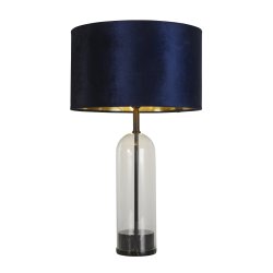 Oxford 44cm Blauw tafellamp Van Searchlight - Met een totale hoogte van 70 cm en een kantelhoek van 6 graden straalt de lamp elegantie en finesse uit.