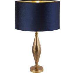 Rye 50cm Blauw tafellamp Van Searchlight - Dankzij het tijdloze design en de rijke details is de Rye tafellamp een waar statement piece voor elke kamer.