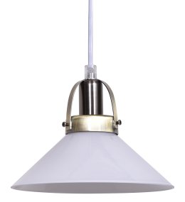 Mäster Ø20 Antiek messing/wit raamlamp Van Lampan - De opalen glazen kap zorgt voor een gelijkmatig en aangenaam licht, waardoor een uitnodigende sfeer in de kamer ontstaat.