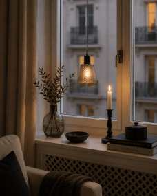 Daimon Ø15 Rookkleurig raamlamp Van Lampan - De kap van rookglas heeft een prachtig patroon dat zorgt voor een levendig en sfeervol licht.