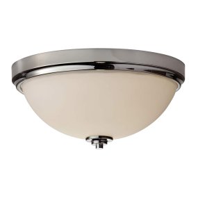 Malibu Ø34 Gepolijst chroom badkamerlamp Van Elstead Lighting - Het heeft een stijlvol design met een opaal gegraveerde glazen koepel die een zacht en aangenaam licht verspreidt.