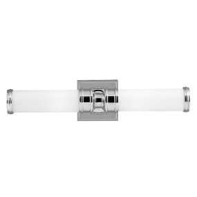 Payne 50cm Gepolijst chroom badkamerlamp Van Elstead Lighting - De Payne wandlamp in gepolijst chroom combineert een strak, modern design met een vleugje Engelse Tudor-stijl.
