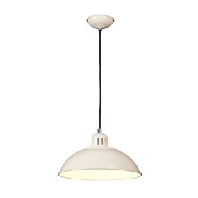 Franklin Ø30 Crèmewit hanglamp Van Elstead Lighting - Den vita insidan av sk&auml;rmen ger en klar och bra ljusspridning.