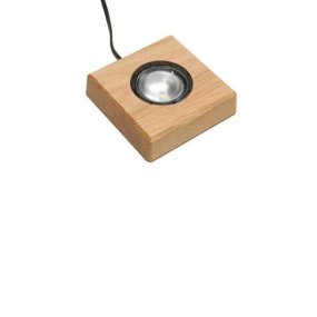 Lichtplaat 11x11cm Eik Van Frilight - De lichtplaat wordt geleverd met een snoer van 2,2 m, een aan/uit-schakelaar en een stekker.