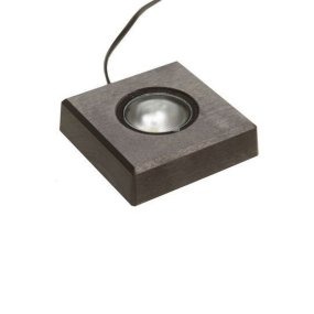 Lichtplaat 11x11cm Zwart Van Frilight - De lichtplaat wordt geleverd met een snoer van 2,2 m, een aan/uit-schakelaar en een stekker.