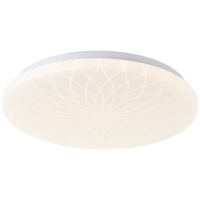 Farah Ø34 Wit Van Brilliant - De ge&iuml;ntegreerde led-lichtbron geeft warm wit licht van 3000K en heeft een lichtsterkte van 2600 lumen - perfect voor het cre&euml;ren van een aangename en goed verlichte omgeving in bijvoorbeeld een hal of keuken.