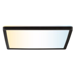 Avola 30cm Zwart Van Brilliant - Avola is een moderne plafondlamp, volledig gemaakt van kunststof, met een zwart frame dat elegant een ge&iuml;ntegreerd ledpaneel omsluit.