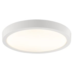 Jade Ø28cm Wit badkamerlamp Van Brilliant - Het witte frame omsluit een groot ledpaneel dat een helder en egaal licht over het hele oppervlak uitstraalt - perfect voor ruimtes waar goede verlichting belangrijk is.