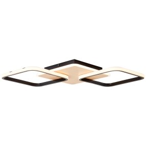 Dennet 62cm Zwart plafondlamp Van Brilliant - De ledstrips geven een warm wit en helder licht dat in drie stappen dimbaar is met uw gewone wandschakelaar.
