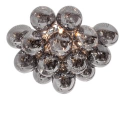 Gross Ø50 Rookkleurig plafondlamp Van By Rydéns - De Gross plafondlamp in de combinatie van messing en helder glas is de nieuwste toevoeging aan de Gross-familie.