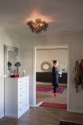 Gross Ø50 Rookkleurig plafondlamp Van By Rydéns - De Gross plafondlamp in de combinatie van messing en helder glas is de nieuwste toevoeging aan de Gross-familie.