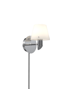 Gil Ø10 Chroom leeslamp Van Herstal - De opalen glazen kap zorgt voor een fijne lichtverspreiding en in combinatie met het chromen frame cre&euml;ert Gil sfeer, pr&eacute;sence en de karakteristieke Herstal-uitstraling.
