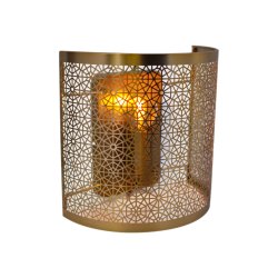 Hermine 22cm Mat messing wandlamp Van By Rydéns - Hermine is gemaakt van mat messing en vereist een lichtbron met een E14-fitting.