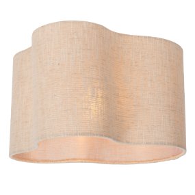 Chantal Ø40 Beige plafondlamp Van Lucide - Chantal is een zachte en uitnodigende plafondlamp met een organische vorm die de kamer een harmonieuze uitstraling geeft.