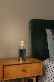 Vivo 23cm Chroom Draagbare Van Lucide - De Vivo tafellamp is een draagbare en elegante lamp, perfect voor een gezellige sfeer.