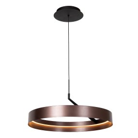 Leonard Ø55 Bruin Van Lucide - De lamp is in drie stappen dimbaar met een standaard wandschakelaar, waardoor de helderheid eenvoudig aan de situatie kan worden aangepast.