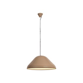 Andres Ø56 Taupe Van Lucide - Andres is een stijlvolle metalen hanglamp met een glanzende afwerking in een elegante taupekleur.
