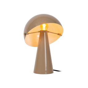 Barone 34cm Taupe tafellamp Van Lucide - De lamp verspreidt een aangename gloed en staat zowel op een bureau als op een bijzettafel.