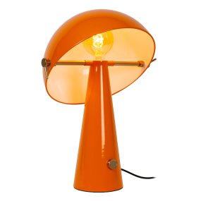 Barone 52cm Oranje tafellamp Van Lucide - De lamp verspreidt een aangename gloed en staat zowel op een bureau als op een bijzettafel.