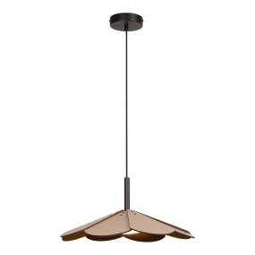 Blomster Ø47 Taupe Van Lucide - Flowers is een decoratieve houten hanglamp met een zachte taupekleurige afwerking die een warme en harmonieuze indruk geeft.
