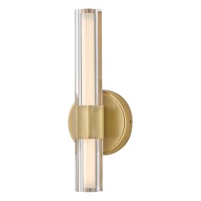 Georgette 35cm Messing Van Elstead Lighting - Georgette is een elegante badkamerwandlamp met een decoratief en symmetrisch ontwerp.