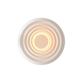 Nami Ø40 Wit wandlamp Van Maytoni - Gemaakt van metaal met een elegante witte afwerking, cre&euml;ert hij een stijlvolle uitstraling die zowel in de hal als in de woonkamer of keuken past.