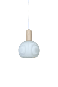 Lapponia Ø15 Wit raamlamp Van Aneta Lighting - Wordt geleverd met een transparante kabel van 4 meter, een aan/uit-schakelaar en een stekker.