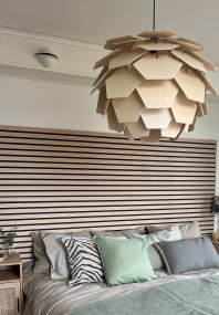 Carpatica Ø60 Natuur hanglamp Van Aneta Lighting - De lamp is in hoogte verstelbaar, met een minimale totale hoogte van 60 cm en een maximale totale hoogte van 280 cm.