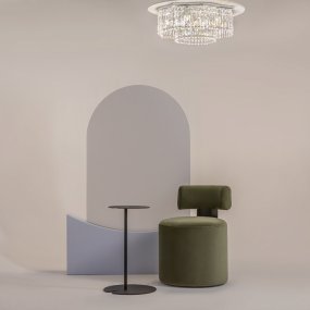 Dune Ø60 Chroom kristal Van Maytoni - Ideaal voor in de hal, woonkamer of boven de eetkamer voor een verfijnd en stralend interieurdetail.