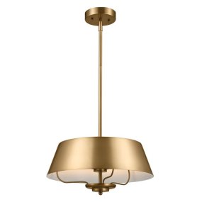 Luella Ø40 Geborsteld messing hanglamp Van Elstead Lighting - Luella is geïnspireerd op decoratieve elementen uit het begin van de 20e eeuw en combineert verfijnde eenvoud met tijdloze charme.