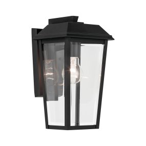 Mathus Zwart Van Elstead Lighting - Mathus heeft een IP44-classificatie voor buitengebruik en is ideaal voor entrees, terrassen of langs de gevel van een huis.