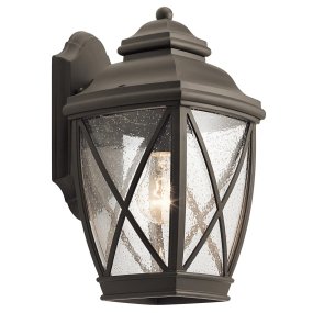 Tangier Antiek brons buitenlamp Van Elstead Lighting - Deze elegante buitenlamp heeft een stijlvol kruispatroon en traditionele details die nooit uit de mode raken.